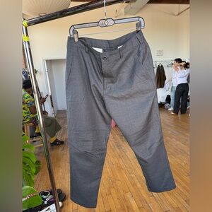 Comme des Garcons Straight-Leg Gray Trousers